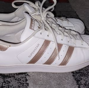 Adidas superstar rose gold shoes